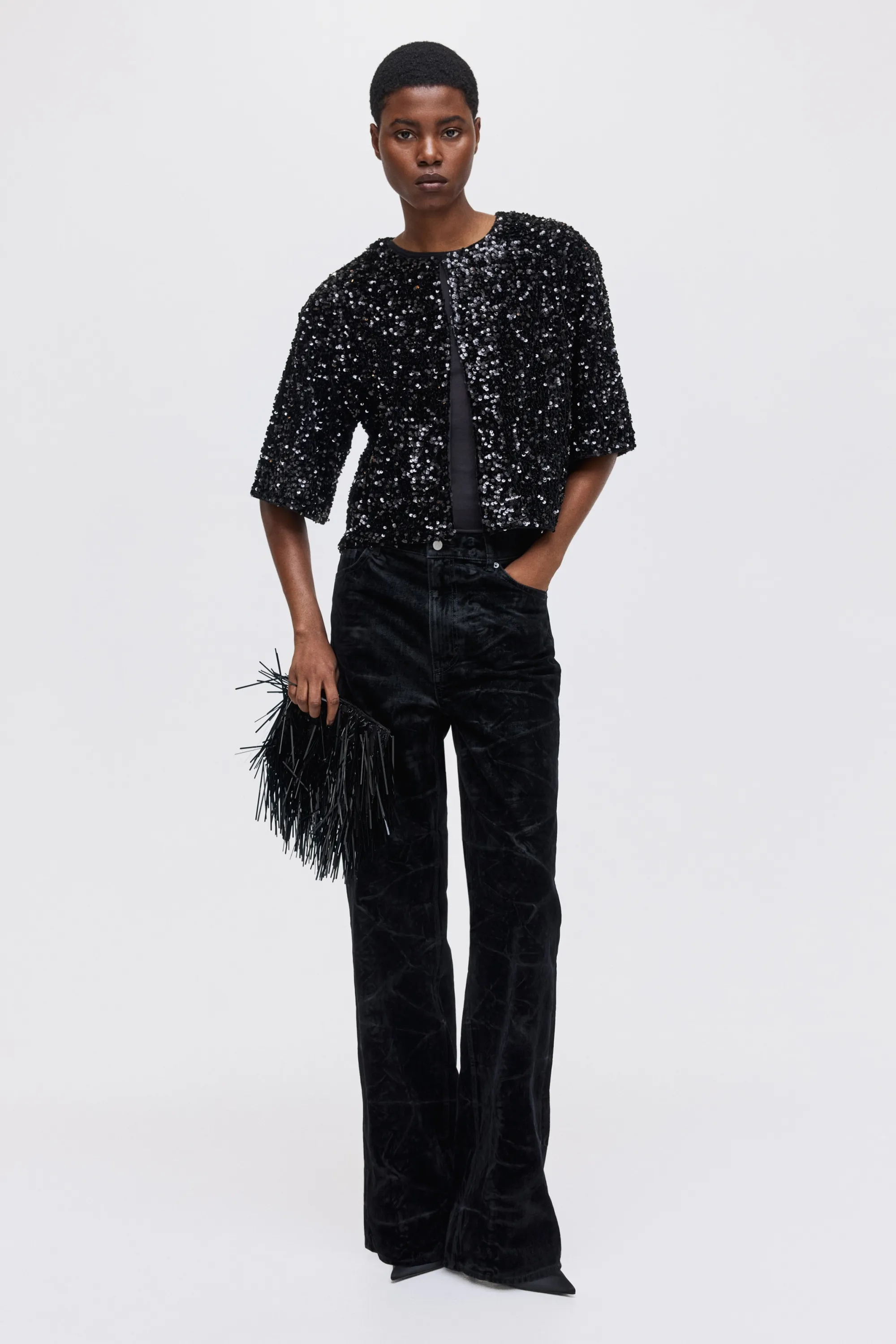 Gilet à sequins - Noir