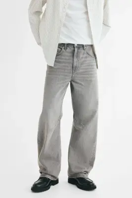 Loose Barrel Jeans - Gris denim — photo 1