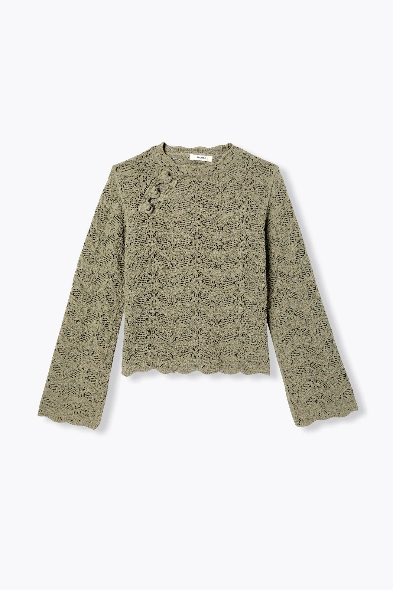 Pull court en crochet Femme