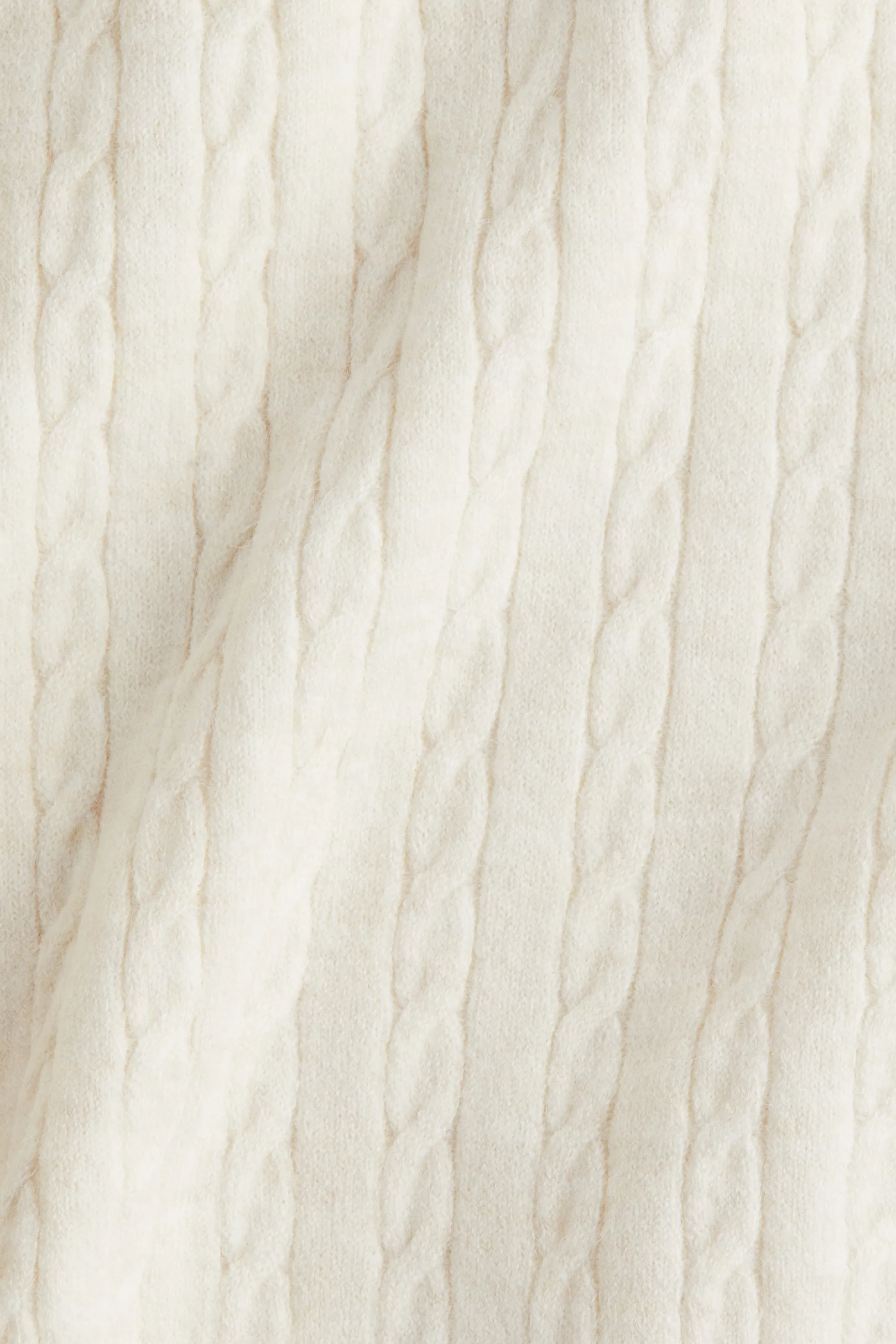 Pull en maille torsadée - Crème