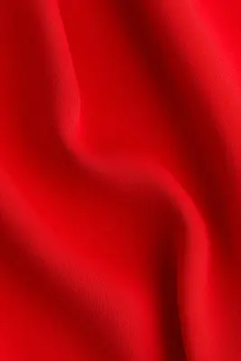 Top à effet drapé avec base en pointe - Rouge vif — photo 4