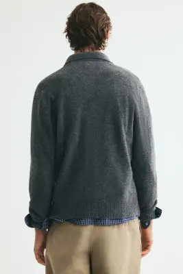 Gilet Regular Fit - Gris foncé chiné — photo 3