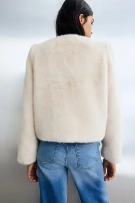 Veste duveteuse - Beige clair — photo 3