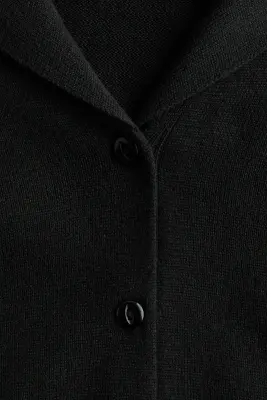 Gilet avec col - Noir — photo 3