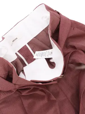 Pantalon large avec ceinture chiné rouge et blanc laine et mohair Prix boutique 950€ Taille 40 — photo 5