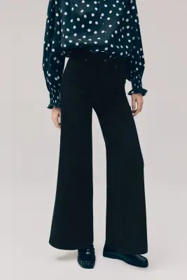 Wide High Jeans - Noir denim — photo 2