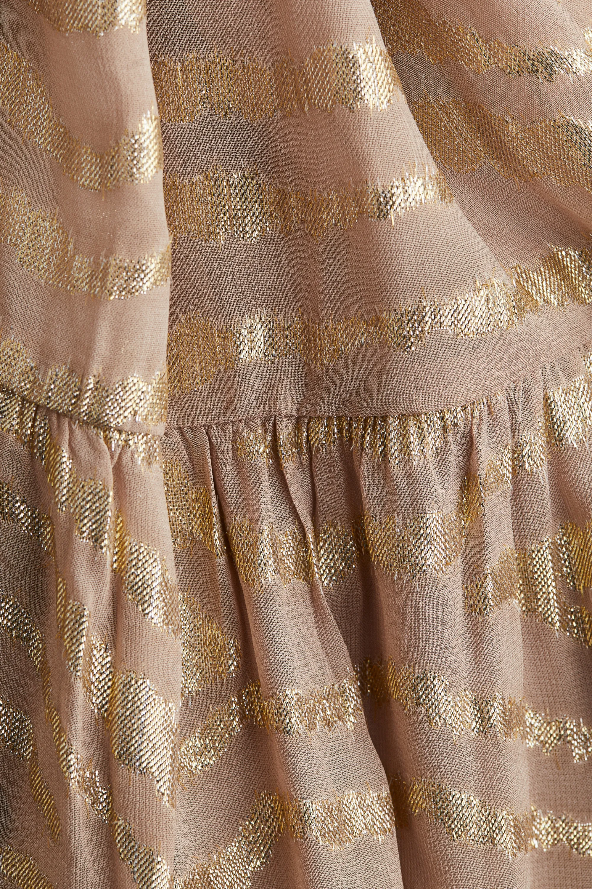 Robe en tissu jacquard - Beige