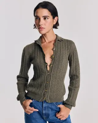 Cardigan Odile kaki — photo 2