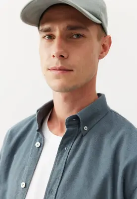 La chemise en flanelle - Bleu-gris — photo 5
