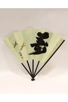 éventail japonais ancien Tsuru