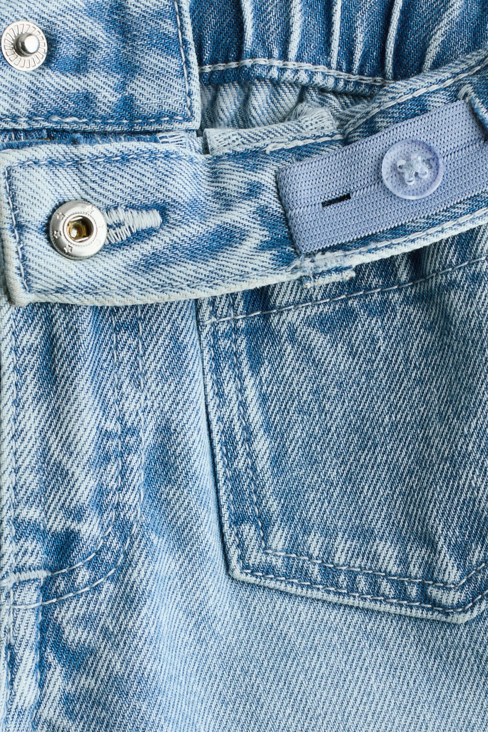 Wide Leg Ankle Jeans - Bleu denim clair