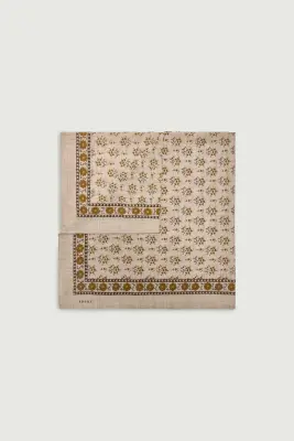 FOULARD CLASSIQUE EN LAINE BEIGE/KAKI