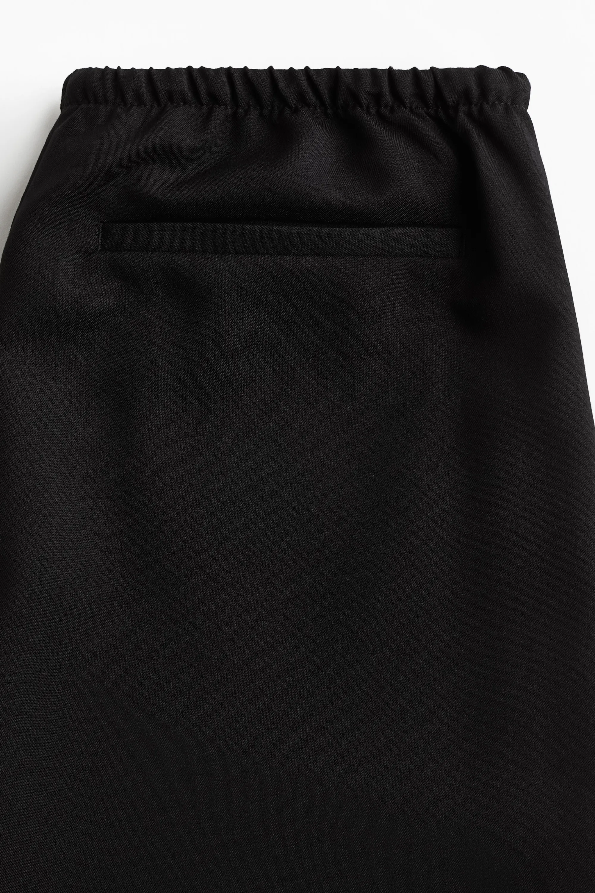 Pantalon en twill avec cordon de serrage - Noir