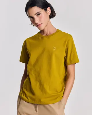Tee-shirt Bree brodé ocre — photo 2
