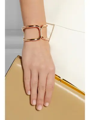 Bracelet manchette MARCIE en laiton doré Prix boutique 420€ — photo 2