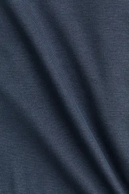 Top en viscose à effet drapé - Bleu foncé — photo 5