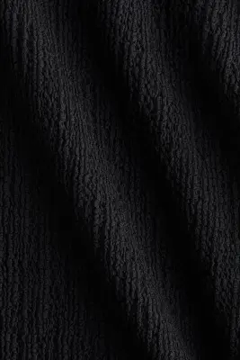 Pantalon texturé avec cordon de serrage - Noir — photo 4