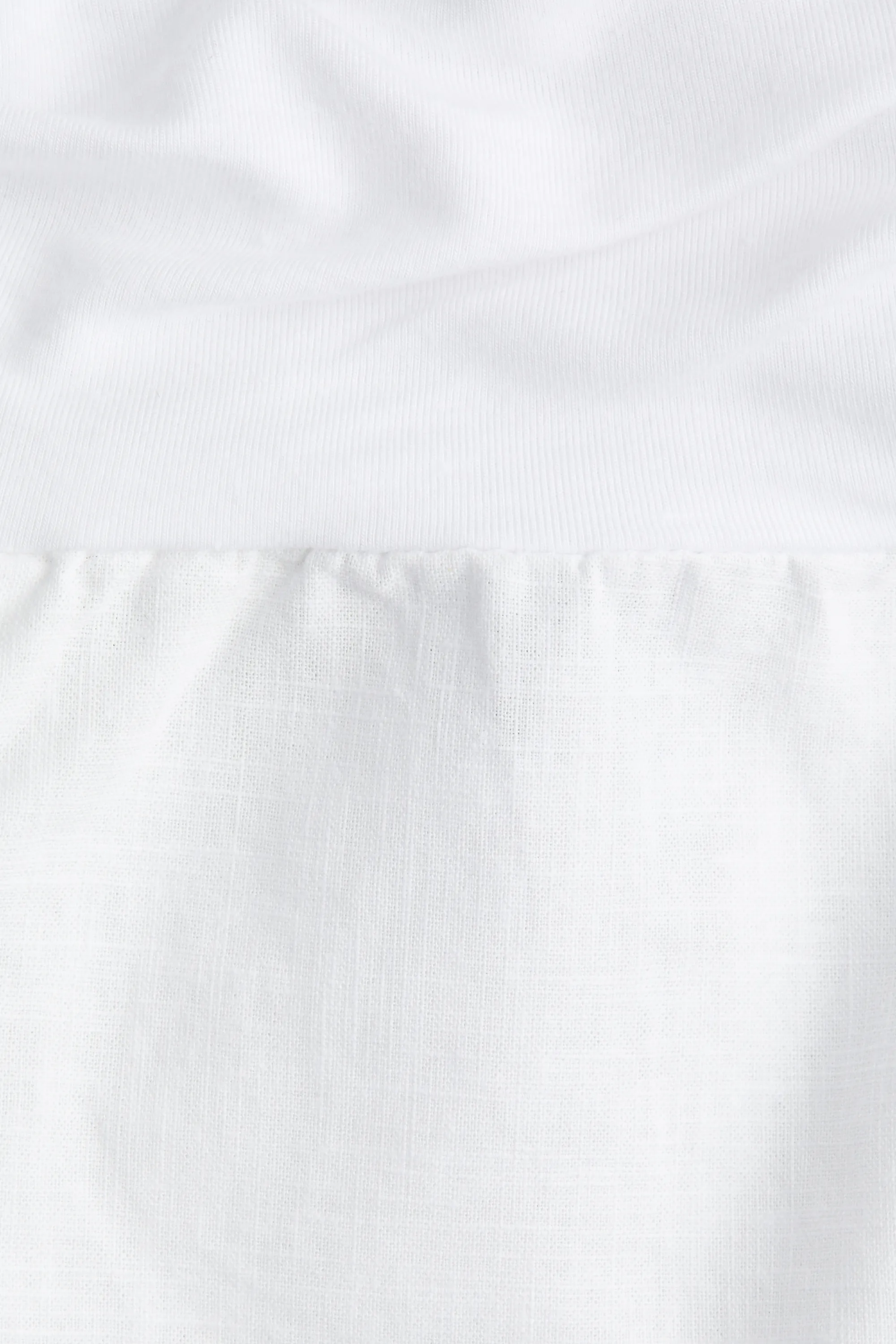 Short en lin mélangé - Blanc