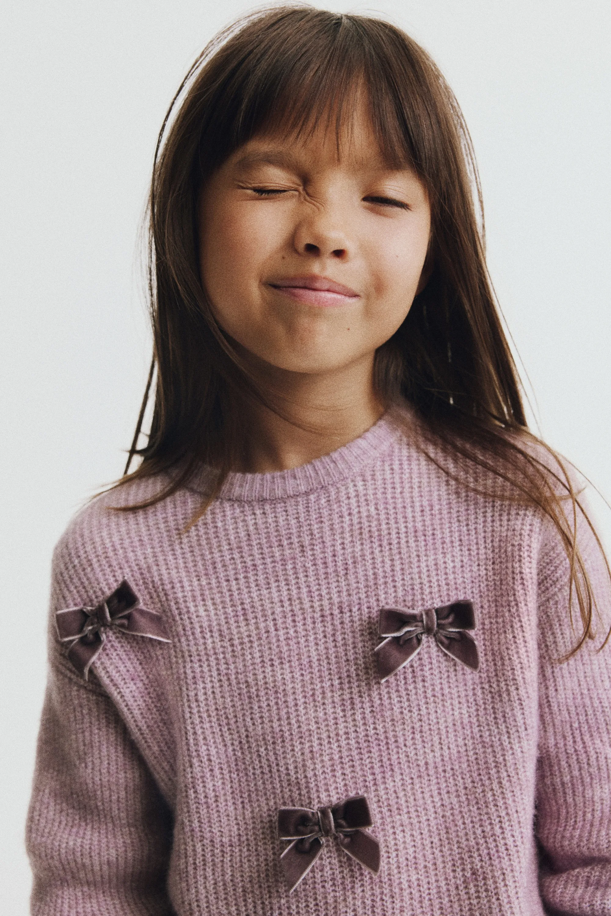 Pull avec applications - Violet ancien/nœuds