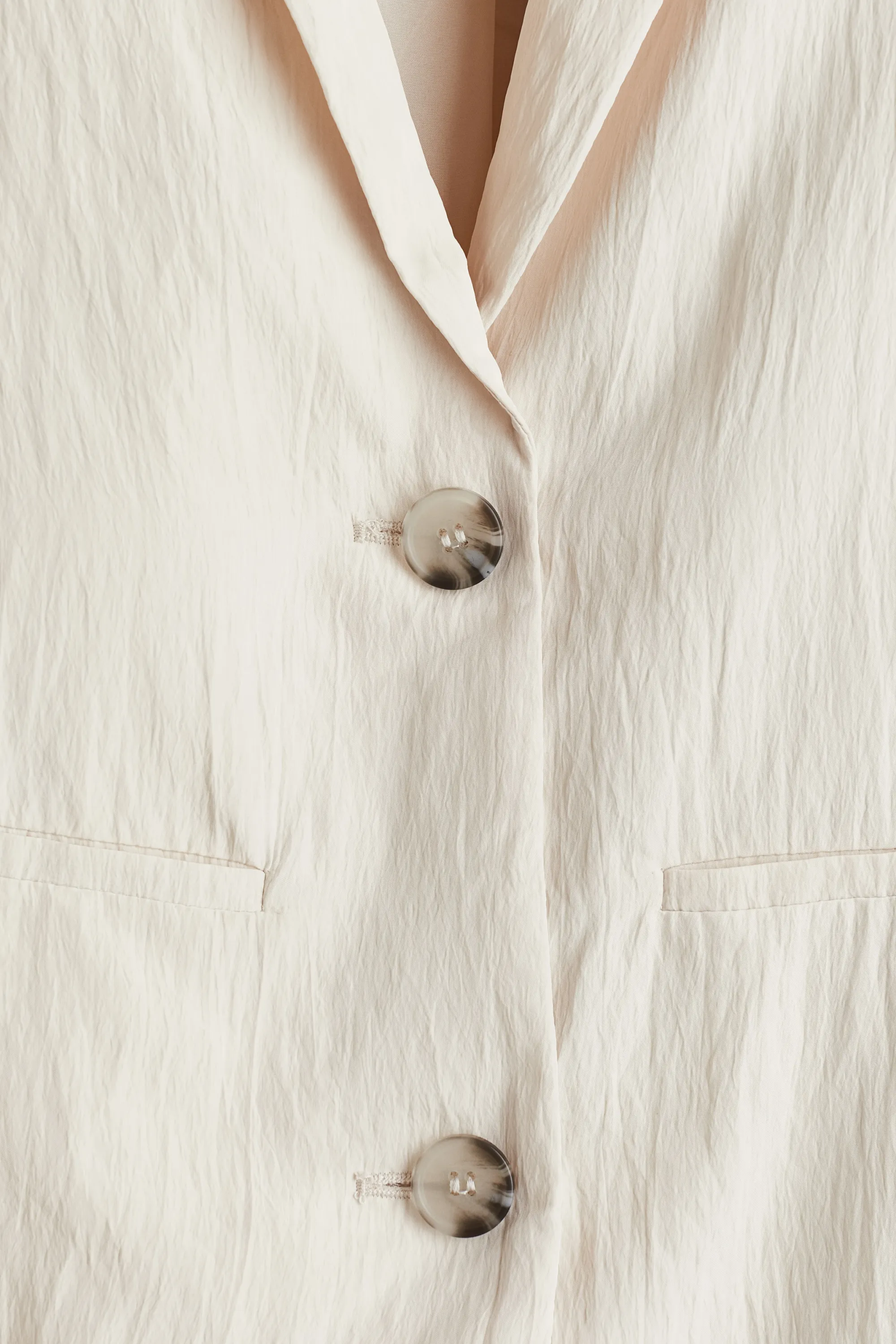 Blazer en tissu texturé - Beige clair