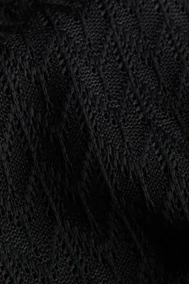 MAMA Pantalon à cordon en maille pointelle - Noir — photo 4