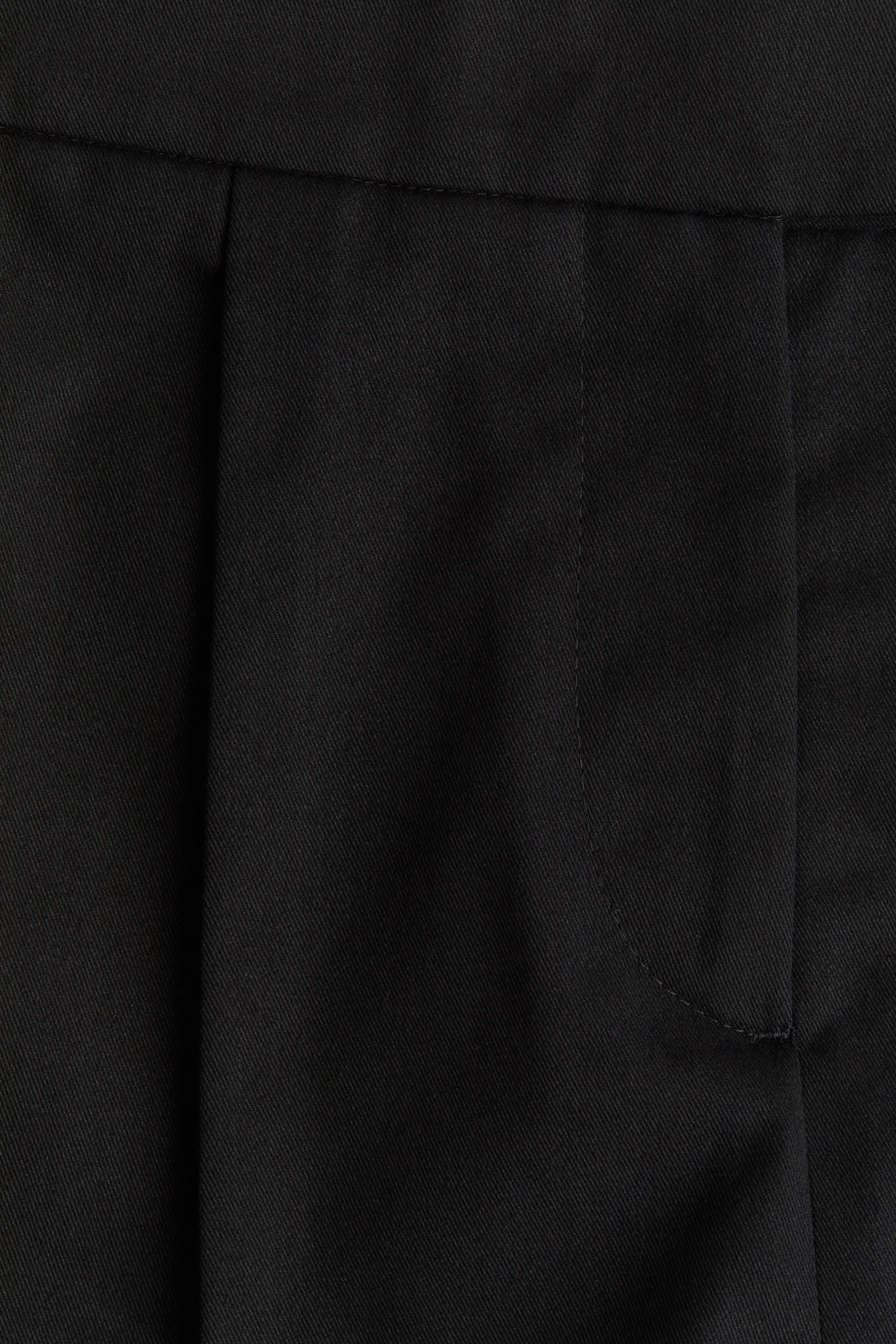 Mini jupe-short de tailleur - Noir