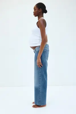 MAMA Wide Low Jeans - Bleu denim — photo 3