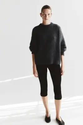 Pull oversize en laine - Gris foncé — photo 2
