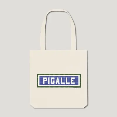 TOTE BAG IMPRIMÉ - PIGALLE - ÉCRU