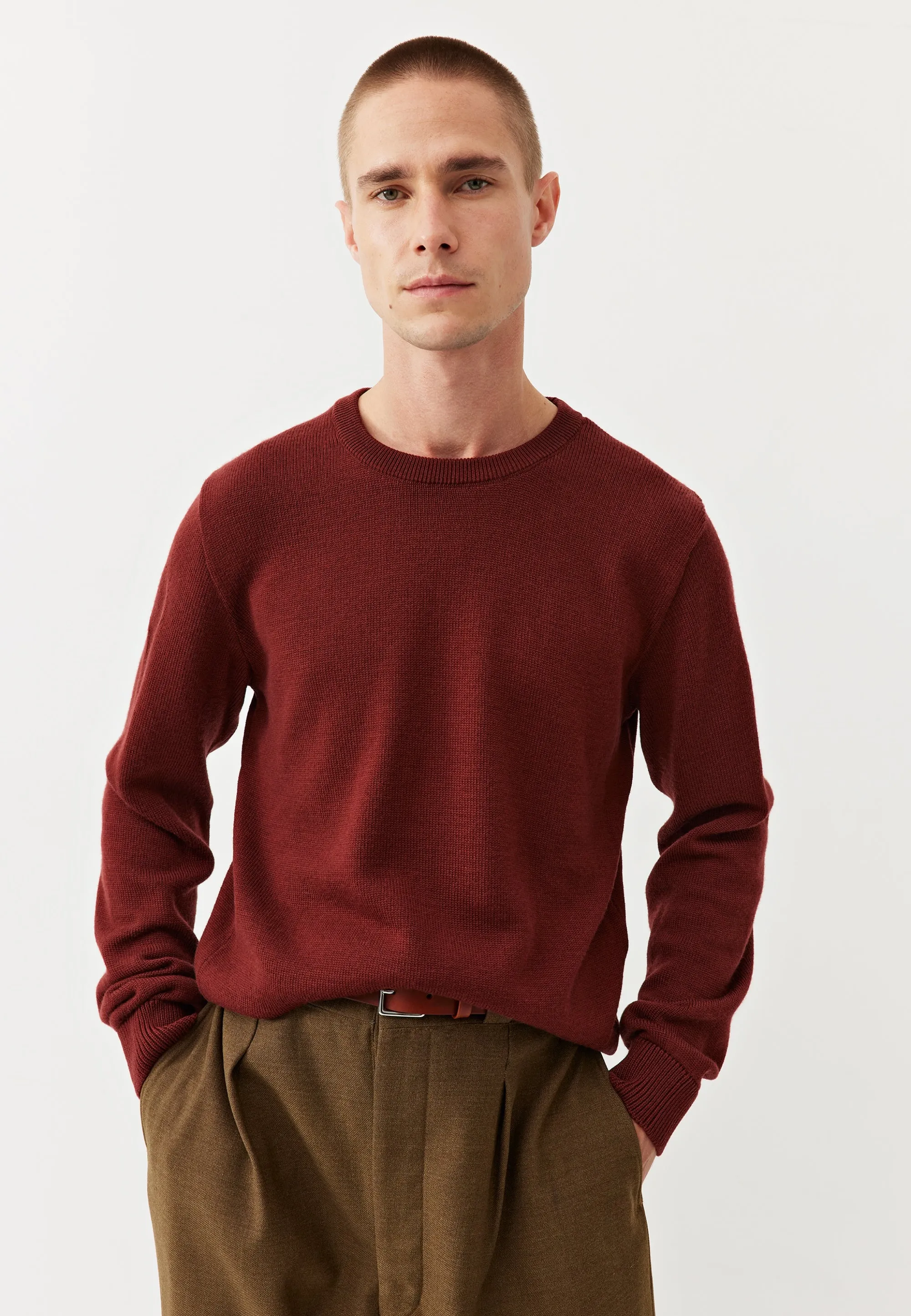 Le pull épais - Bordeaux