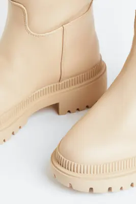 Bottes de hauteur genou - Beige — photo 2