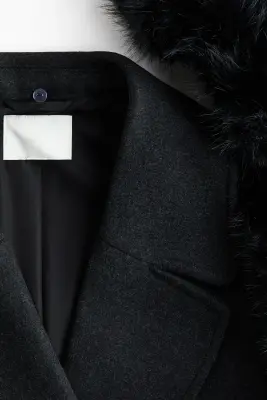 Manteau à fermeture croisée - Noir — photo 4