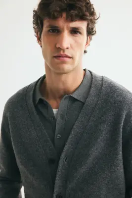 Gilet Regular Fit - Gris foncé chiné — photo 2