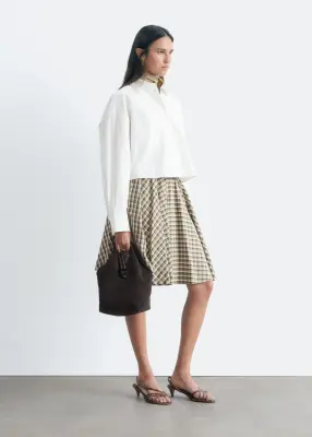 Chemise courte en sergé de coton - Blanc — photo 4