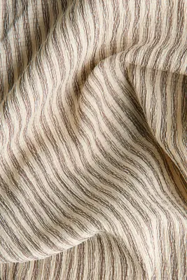 MAMA Pantalon texturé avec cordon de serrage - Beige clair/rayé — photo 4