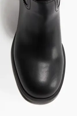 Bottines à talon bloc - Noir — photo 1