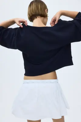 Sweat épaules nues - Bleu marine — photo 4