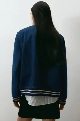 Teddy en denim - Bleu denim foncé — photo 3