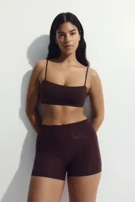 Culotte Shortie Seamless - Marron foncé — photo 1