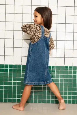 Robe-salopette enfant en jean — photo 4