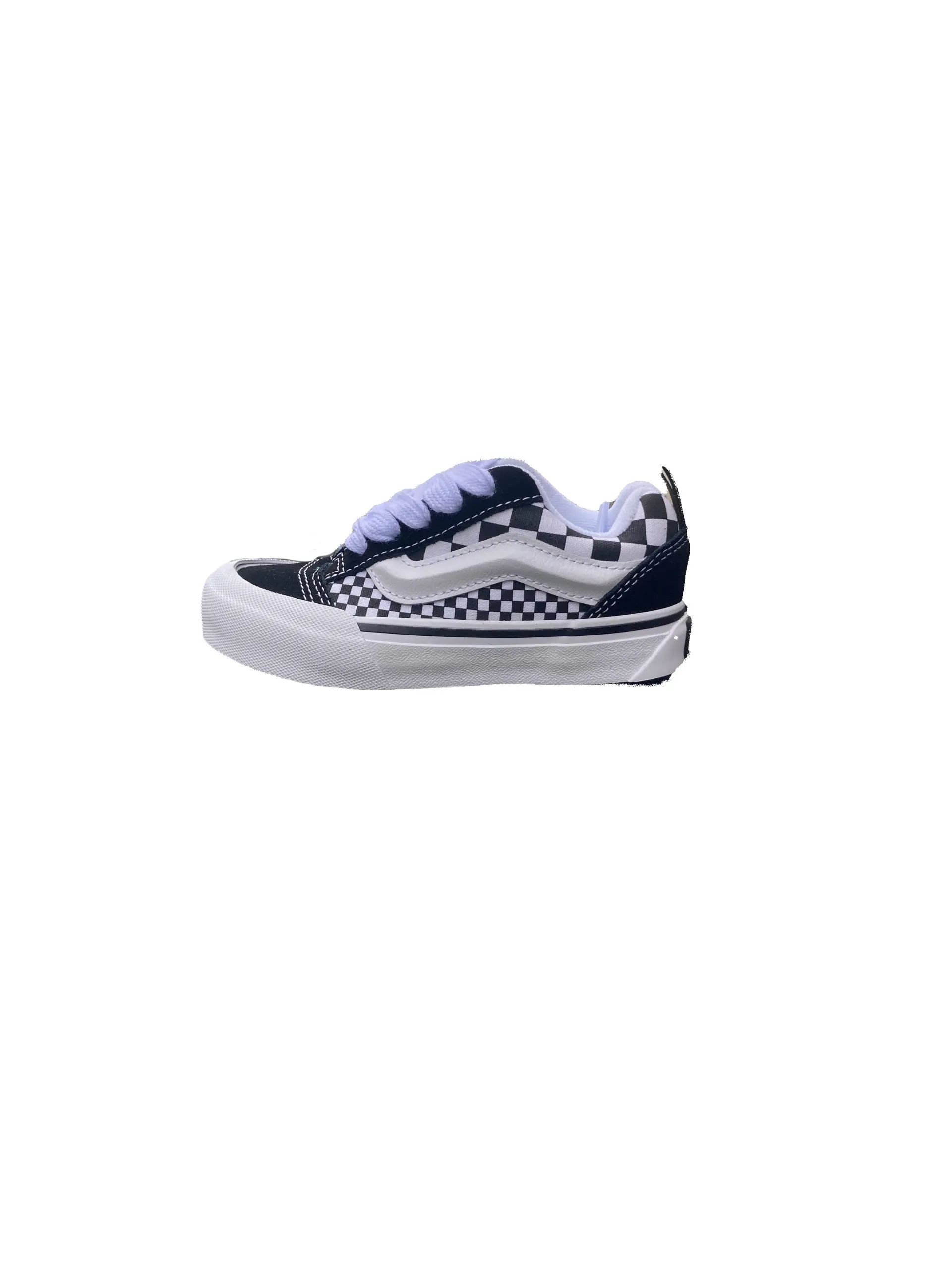 Chaussures enfant Vans Knu Skool check – Black / White