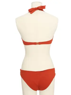 Maillot de bain terracotta culotte et haut triangle Prix boutique 450€ Taille M — photo 4