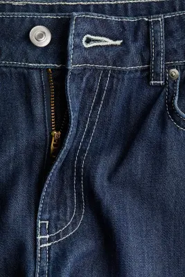 Wide Regular Waist Jeans - Bleu denim foncé — photo 3