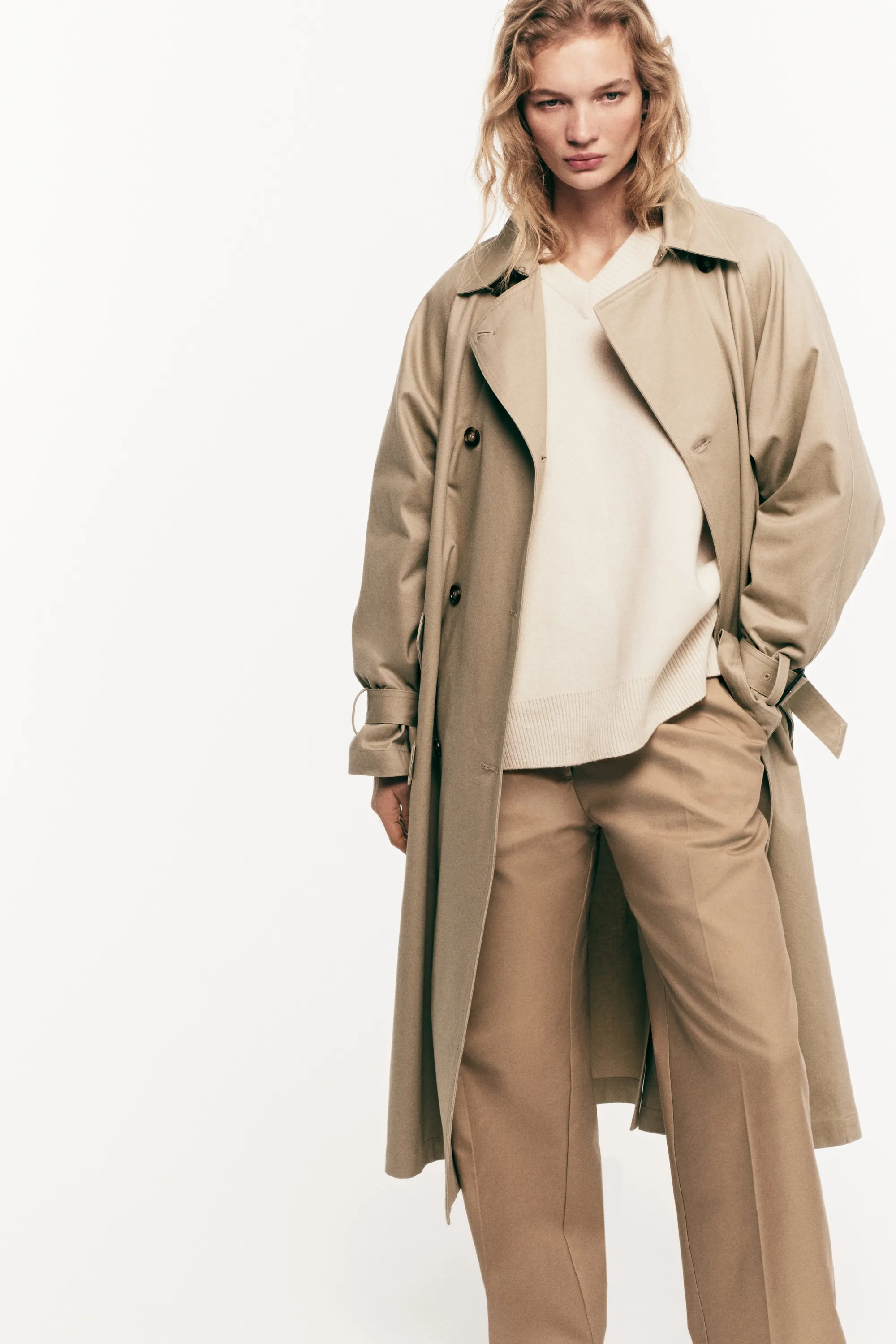Pull en laine mélangée - Crème