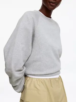 Sweat en éponge - Gris chiné — photo 3