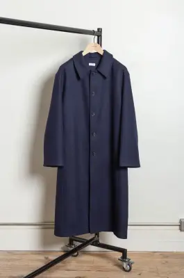 De Dam Foundation – Loden Wool Cashmere Long Coat 26FW-LC-WV-01 – Navy — photo 4