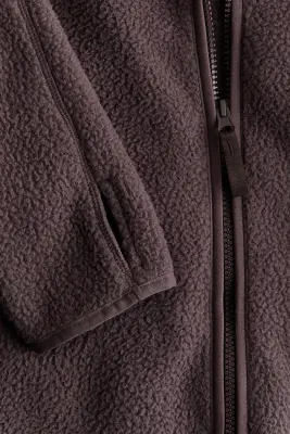 Veste de sport en tissu Teddy bear - Bruyère foncé — photo 5