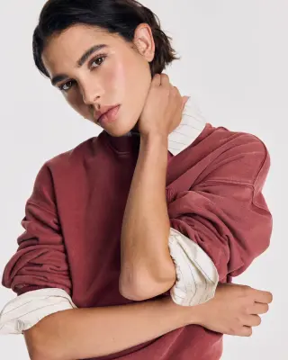 Sweat-shirt Virgile rouge sepia — photo 2