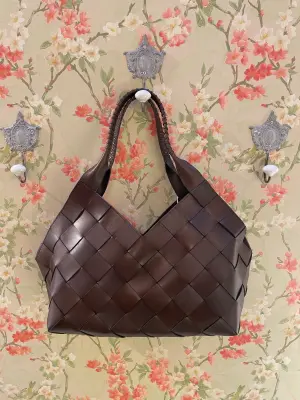 Nouveau ! DRAGON DIFFUSION Sac Castello Dark Brown — photo 1
