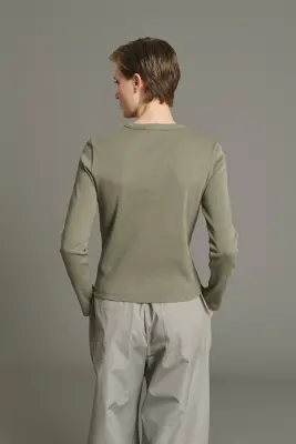 TEE-SHIRT FLAVIE VERT DE GRIS — photo 3